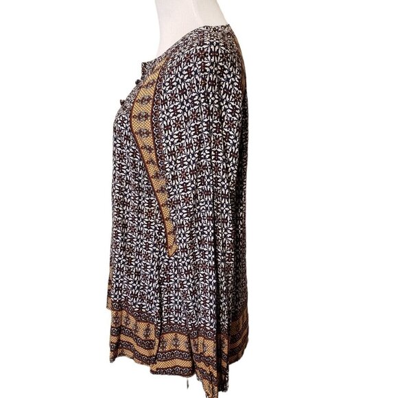 Anthropologie 11 1 TYHLO Top Womens Peasant BOHO Pullover Long Sleeve Size M - Picture 3 of 15